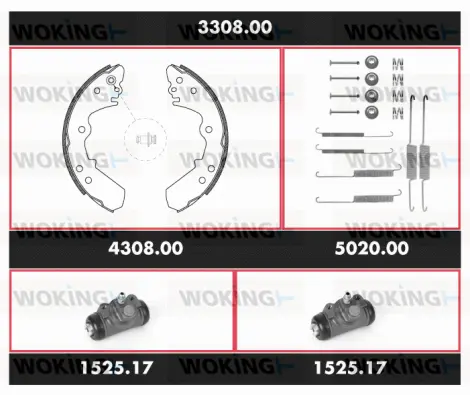 Brake Kit, drum brake (3308.00)