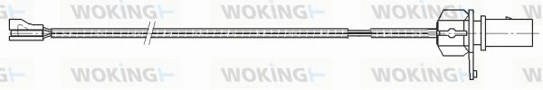 Warning Contact, brake pad wear (001174)
