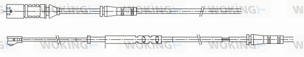Warning Contact, brake pad wear (001160)