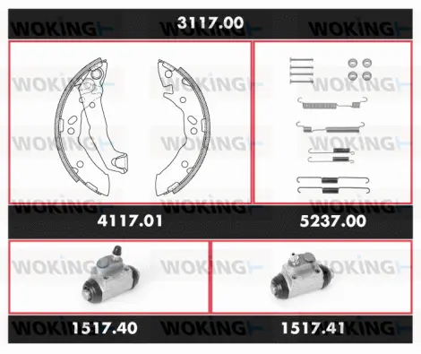 Brake Kit, drum brake (3117.00)