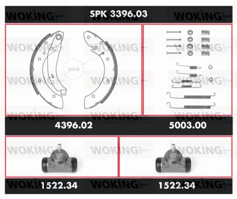 Brake Kit, drum brake (SPK 3396.03)