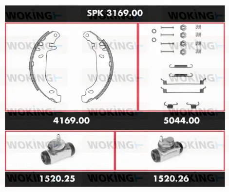 Brake Kit, drum brake (SPK 3169.00)