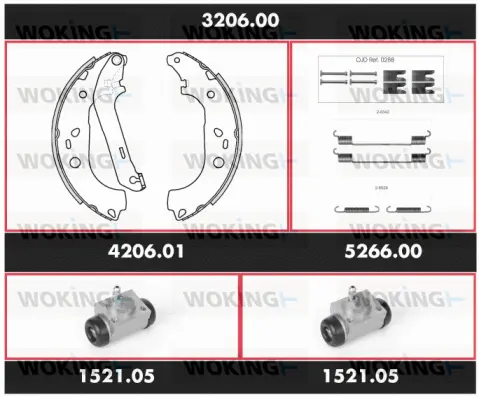 Brake Kit, drum brake (3206.00)