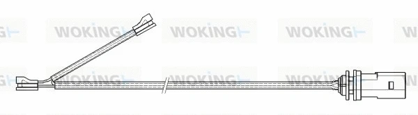 Warning Contact, brake pad wear (001173)