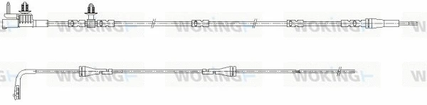 Warning Contact, brake pad wear (001168)