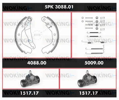 Brake Kit, drum brake (SPK 3088.01)