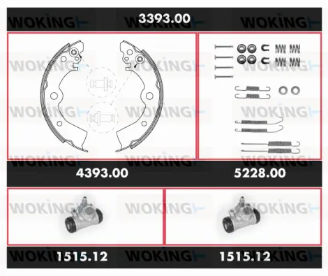 Brake Kit, drum brake (3393.00)