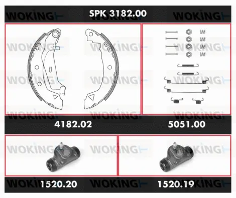 Brake Kit, drum brake (SPK 3182.00)