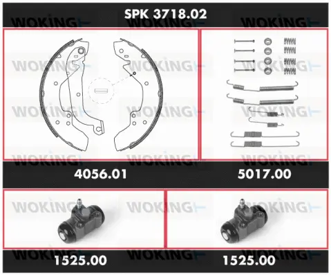 Brake Kit, drum brake (SPK 3718.02)