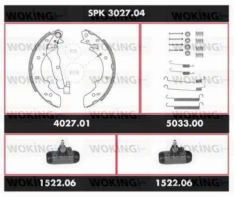 Brake Kit, drum brake (SPK 3027.04)