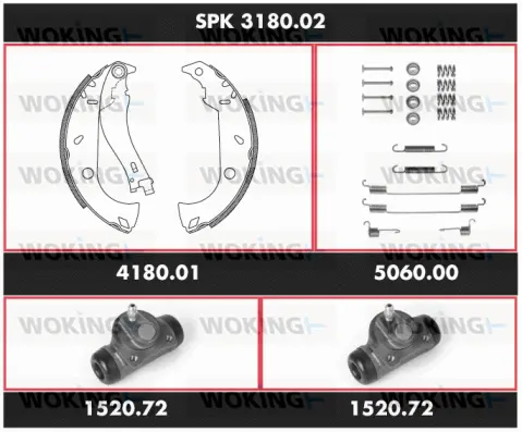 Brake Kit, drum brake (SPK 3180.02)