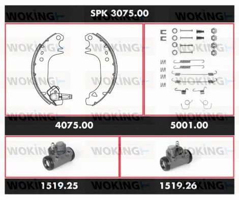 Brake Kit, drum brake (SPK 3075.00)