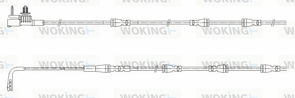 Warning Contact, brake pad wear (001197)
