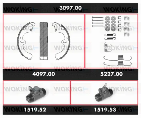 Brake Kit, drum brake (3097.00)