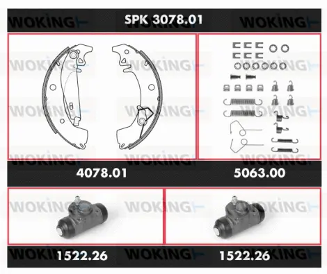 Brake Kit, drum brake (SPK 3078.01)