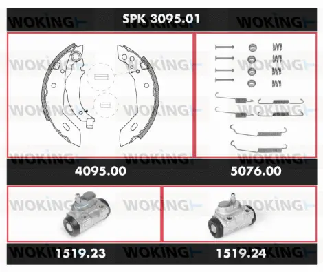 Brake Kit, drum brake (SPK 3095.01)