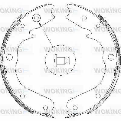 Brake Shoe, parking brake (Z4709.00)