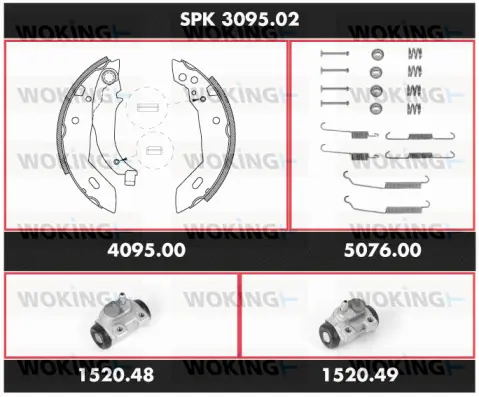 Brake Kit, drum brake (SPK 3095.02)
