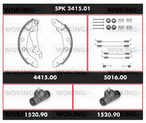 Brake Kit, drum brake (SPK 3415.01)