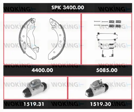 Brake Kit, drum brake (SPK 3400.00)