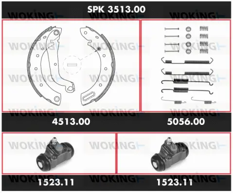 Brake Kit, drum brake (SPK 3513.00)