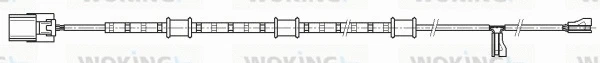 Warning Contact, brake pad wear (001170)