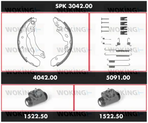 Brake Kit, drum brake (SPK 3042.00)