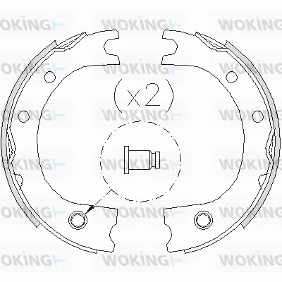 Brake Shoe, parking brake (Z4725.00)