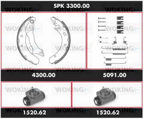 Brake Kit, drum brake (SPK 3300.00)