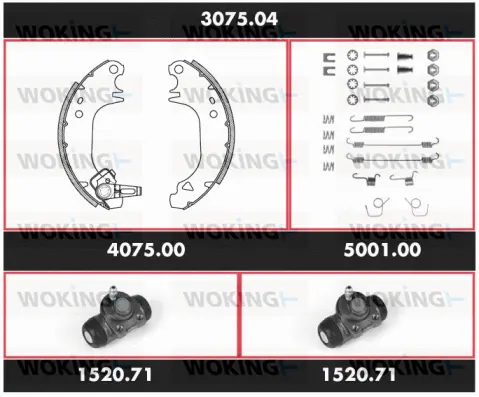 Brake Kit, drum brake (3075.04)