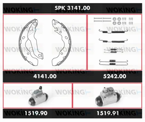 Brake Kit, drum brake (SPK 3141.00)