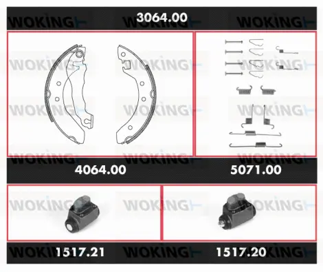 Brake Kit, drum brake (3064.00)