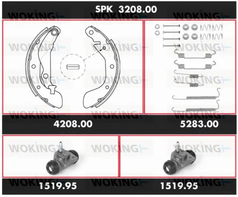 Brake Kit, drum brake (SPK 3208.00)