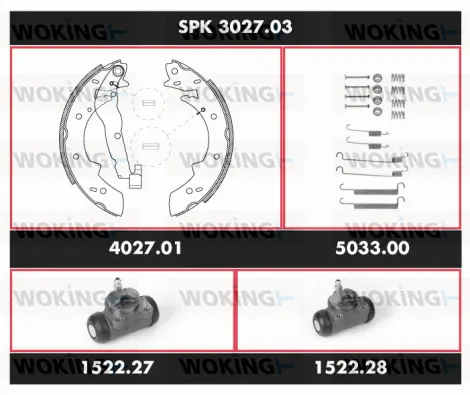 Brake Kit, drum brake (SPK 3027.03)