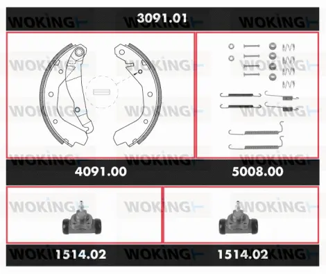 Brake Kit, drum brake (SPK 3091.01)