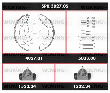 Brake Kit, drum brake (SPK 3027.05)