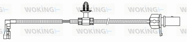 Warning Contact, brake pad wear (001166)