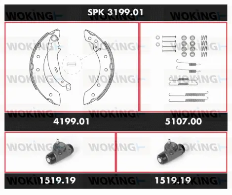 Brake Kit, drum brake (SPK 3199.01)