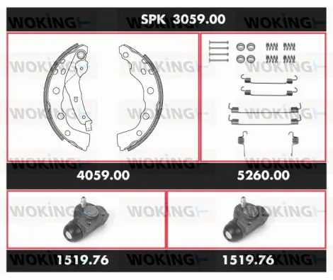 Brake Kit, drum brake (SPK 3059.00)
