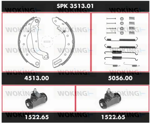 Brake Kit, drum brake (SPK 3513.01)