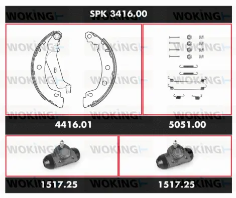 Brake Kit, drum brake (SPK 3416.00)