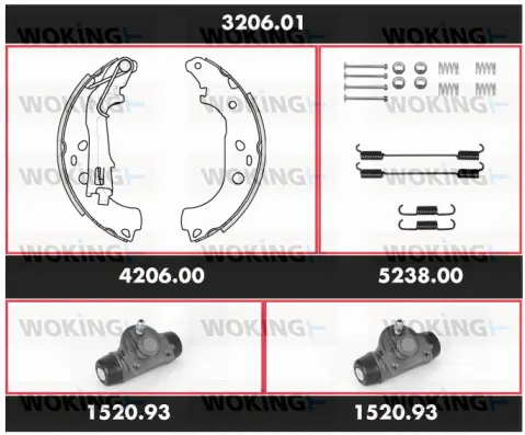 Brake Kit, drum brake (3206.01)