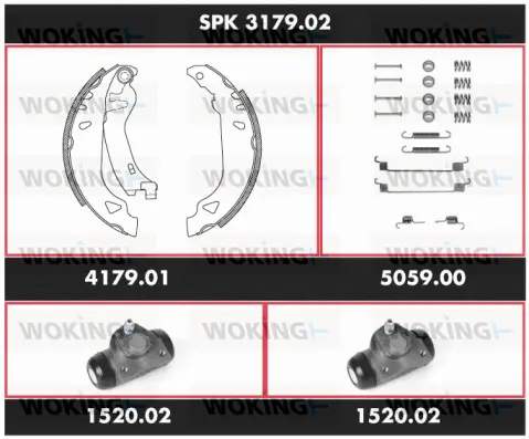 Brake Kit, drum brake (SPK 3179.02)