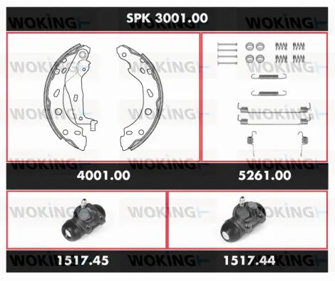 Brake Kit, drum brake (SPK 3001.00)