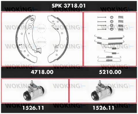 Brake Kit, drum brake (SPK 3718.01)