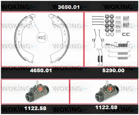 Brake Kit, drum brake (3650.01)
