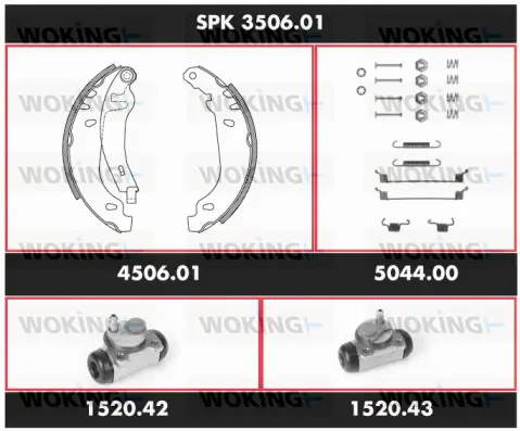 Brake Kit, drum brake (SPK 3506.01)