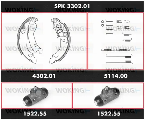 Brake Kit, drum brake (SPK 3302.01)