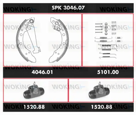 Brake Kit, drum brake (SPK 3046.07)