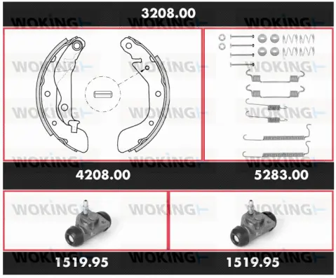 Brake Kit, drum brake (3208.00)